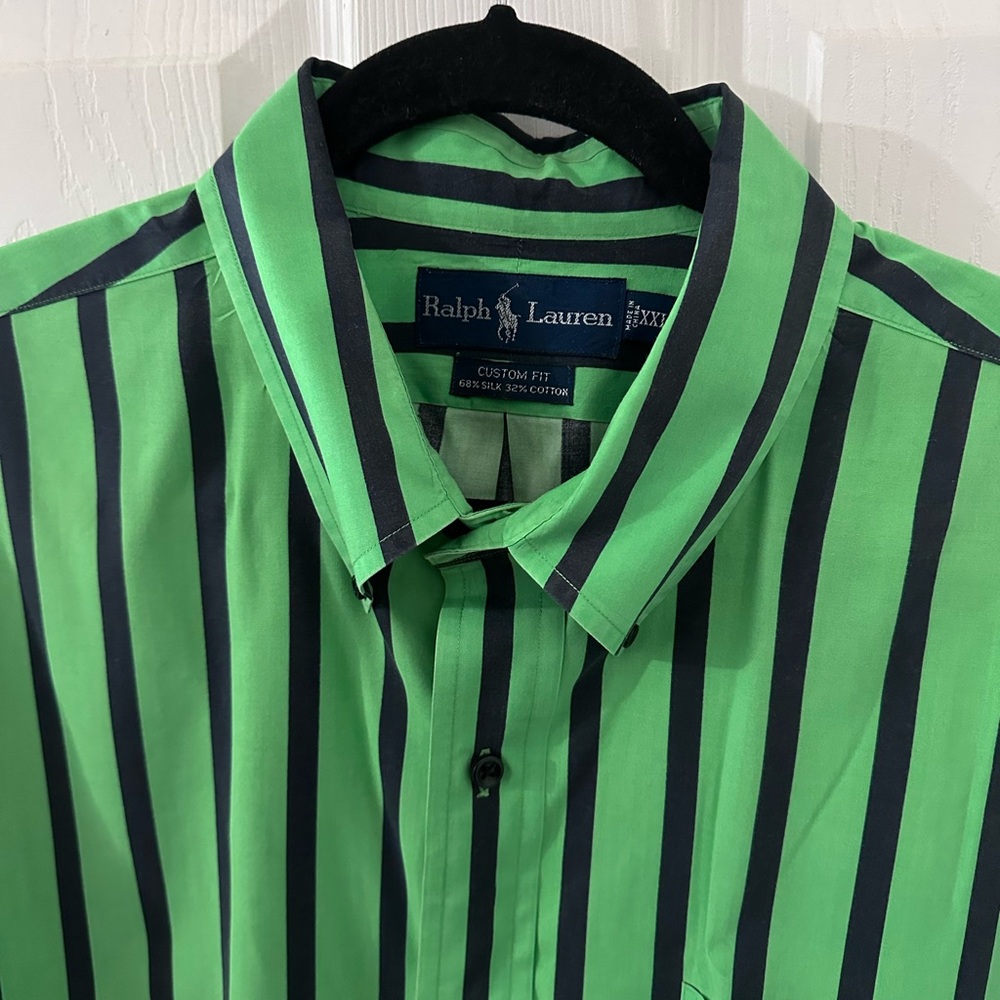 Ralph Lauren Green Striped Men's Shirt